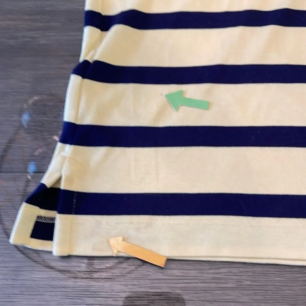 Polo Ralph Lauren Classic Fit Men’s SP - Small Petite Yellow with Navy Stripe
